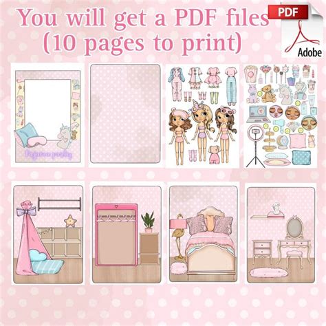 Printable Paper Doll Blythe With Clothes Digital Pdf Instant Download