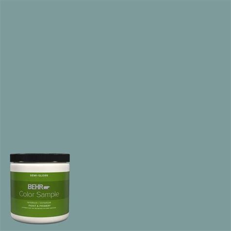 BEHR PREMIUM PLUS 8 Oz PMD 35 Blue Agave Semi Gloss Interior Exterior