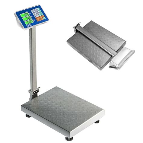 660 Lbs Weight Platform Scale Digital Floor Folding Scale Costway