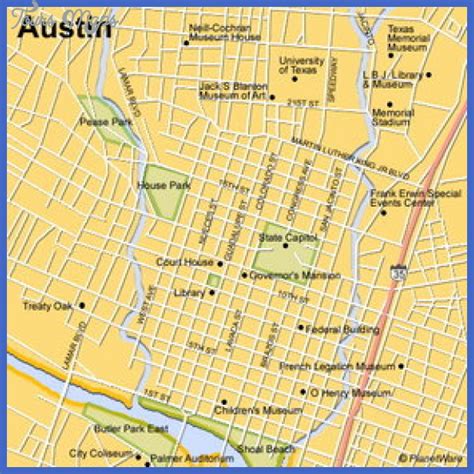 Austin Map Tourist Attractions - ToursMaps.com