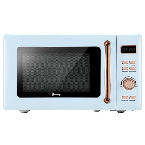 Zimtown B20UXP52/Blue 20L/0.7cuft Retro Microwave With Display / Golden ...