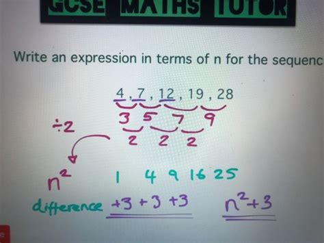 Quadratic Sequences Flashcards Quizlet