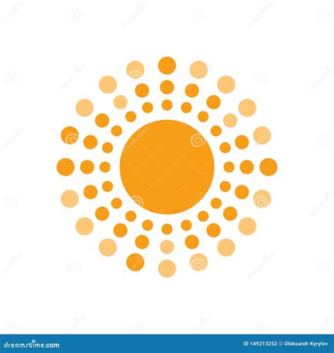 Illustration De Sun Avec Des Cercles De Rayons Dessin G Om Trique