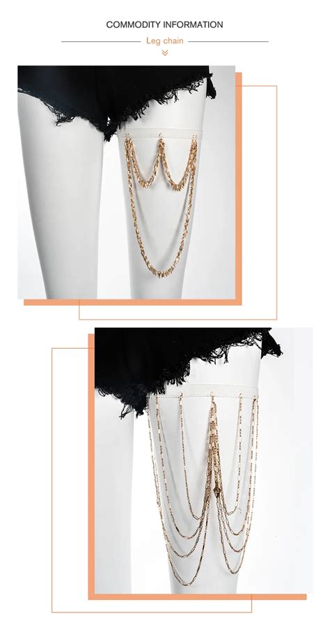 Fashion Gold Leg Chain Harness Layered Thigh Chains Sexy Body Chains Lingerie Jewelry Sexy Buy
