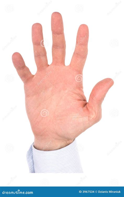 Hand With Two Fingers Extended Stock Image 3986017