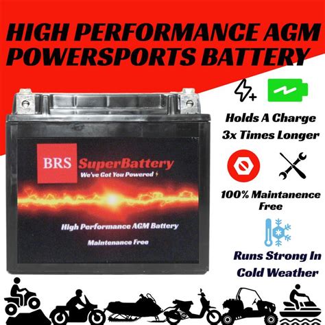 Brs Bs V High Performance Sealed Agm Powersport Year Battery