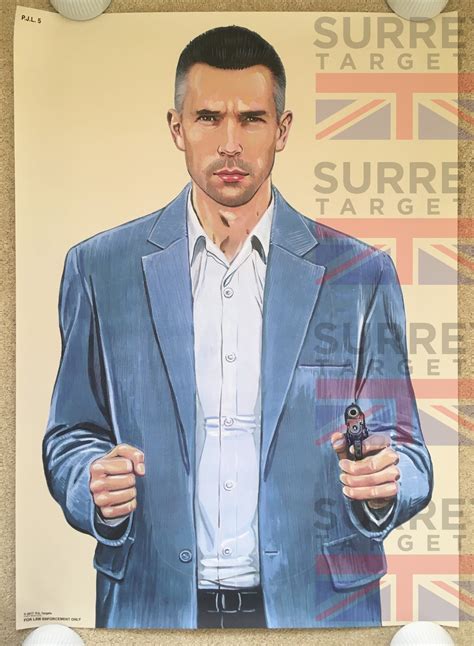 GENUINE PJL 'Target 5' Vintage Retro Law Enforcement Target Life Size