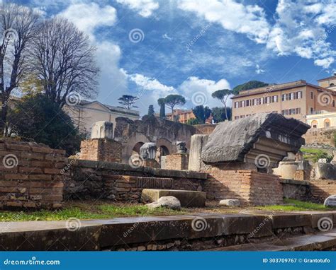 Roman Via apia stock image. Image of rome, brick, ruins - 303709767