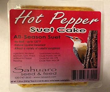 Amazon Hot Pepper Suet Cake Case Of Oz Each Suet Bird Feed Patio Lawn Garden