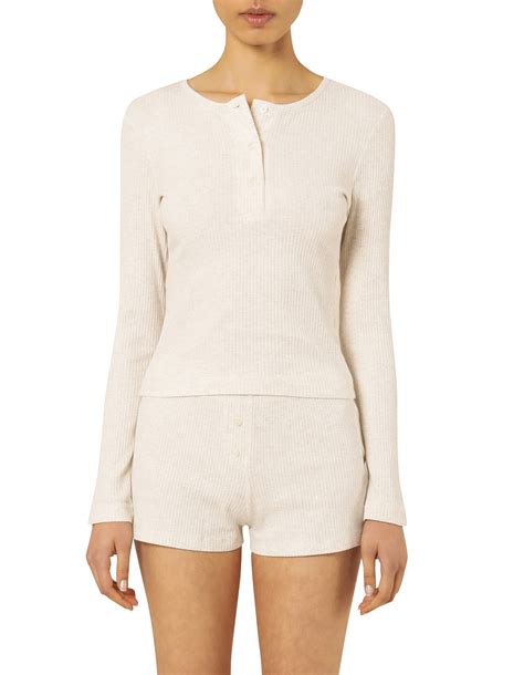 Nude Lucy Nude Lounge Ribbed Long Sleeve Top David Jones