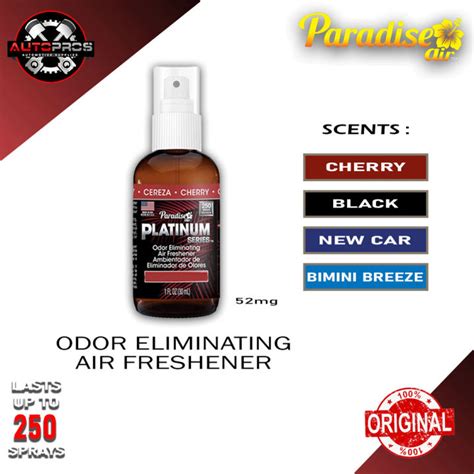 Paradise Air Platinum Series Odor Eliminator Air Freshener Spray 30ml