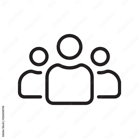 People Icons Crowd Of People Icon In Flat Style User Group Network