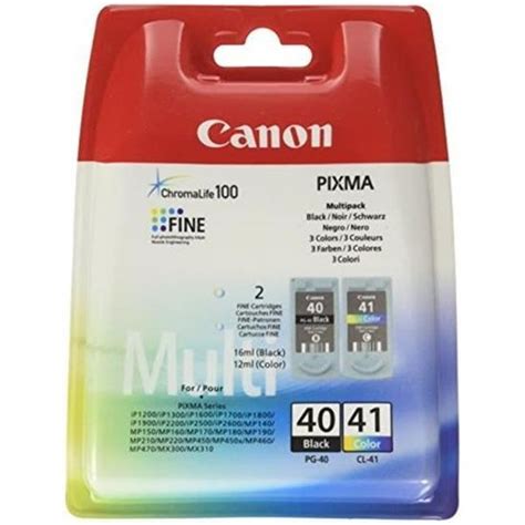 Canon PG 40 CL 41 Cartuccia Originale D Inchiostro Nero Multicolore