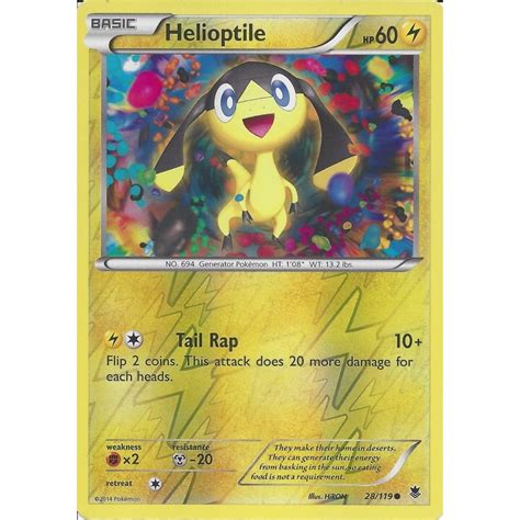 Pokemon Trading Card Game Helioptile Common Reverse Holo Xy