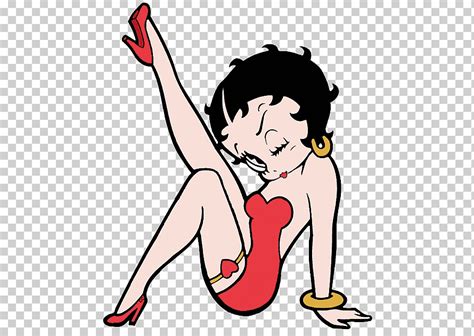 Calcomanía animada de dibujos animados de betty boop niño mano