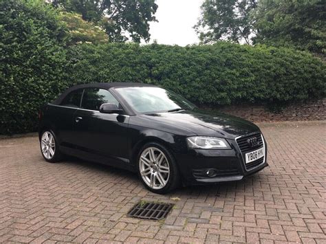 Black Audi A3 Cabriolet - Full Black Leather - Sat Nav Option - Aux - 4 ...