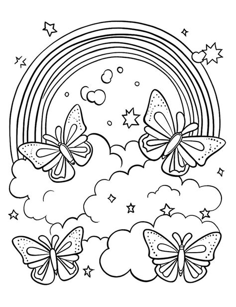 50 Rainbow Coloring Pages: Free Printable Sheets | Unicorn coloring ...