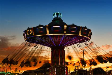 Costa Mesa California 20 Jul 2022 Carnival Swing Ride With Motion