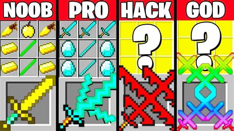 Minecraft Battle Cursed Sword Crafting Challenge Noob Vs Pro Vs