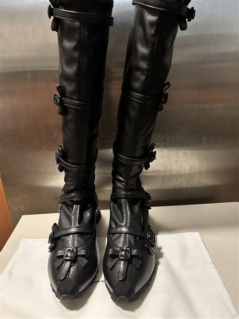 Kiko Kostadinov Ribbon High Boot Black Grailed