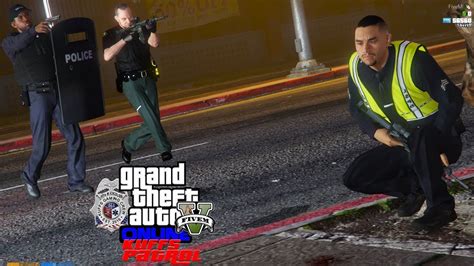 GTA 5 Mod KUFFS FiveM Police Roleplay 346 Responding To Armed Robbery