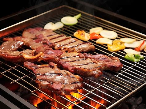 Large Size Bbq Grill Background, Grill, Nuki, Pork Background Image And ...