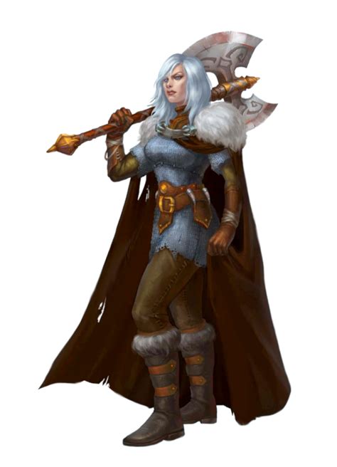 Female Human Fighter Barbarian Pathfinder 2e Pfrpg Dnd Dandd 35 5e 5th