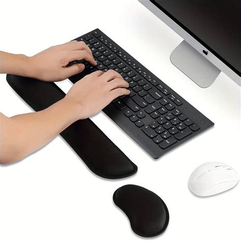 Ergonomic Memory Foam Keyboard Wrist Rest Comfortable Cushion Set For