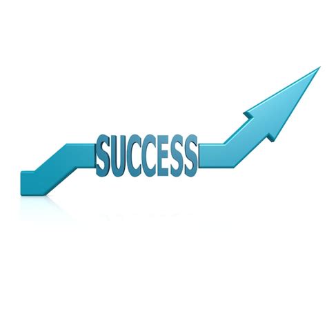 Premium Photo | Success blue arrow