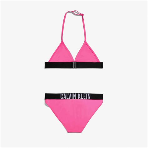 Calvin Klein Triangle Ocuk Pembe Bikini Seti Ocuk Mayo Mayo Ort