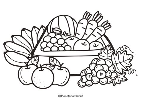 12 Disegni Di Cesti Di Frutta Da Colorare PianetaBambini It