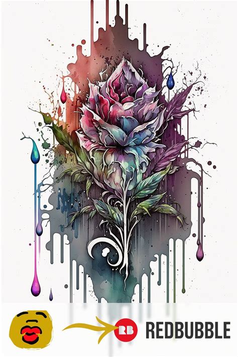 Hagaritha Porträt einer Blume 2 5 Graffiti Blumen Aquarell