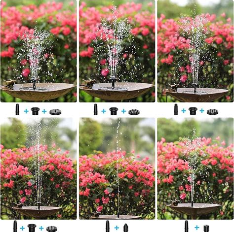 AISITIN Solar Fountain Pump Upgraded 6 5W Panel With Backup Battery