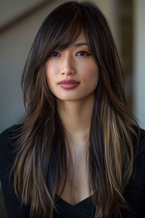 30 Gorgeous Examples of Long Hair with Side Bangs | Side bangs with