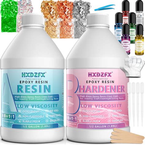 Buy 1 Gallon Epoxy Resin Clear Crystal Coating Kit 2 Part Casting