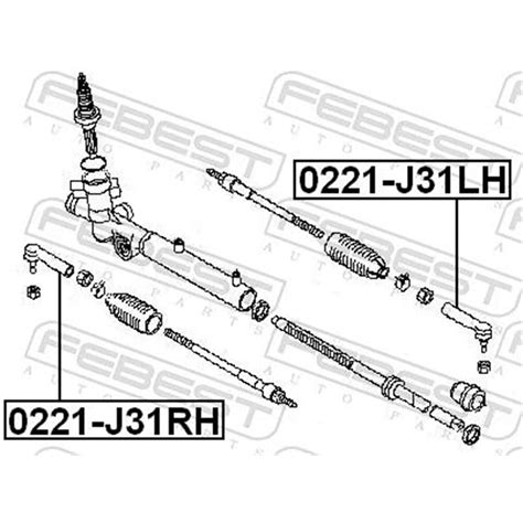 Febest Spurstangenkopf Vorne Links Passend F R Nissan Navara Np