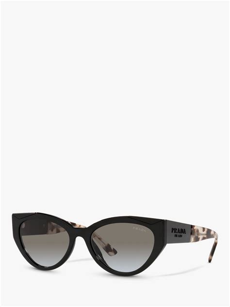 Prada Pr 03ws Womens Cats Eye Sunglasses Blackgrey Gradient At John Lewis And Partners