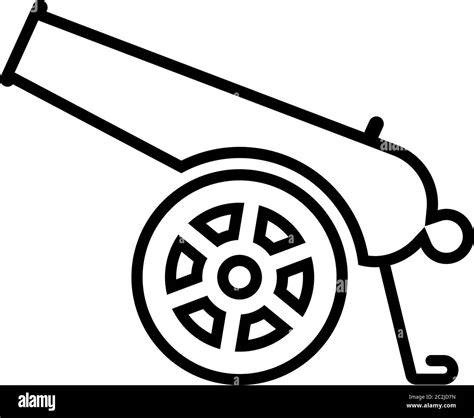 Old Iron War Canon Stock Vector Images Alamy