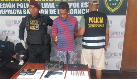 San Juan De Lurigancho Pnp Captur A Sujeto Que Portaba Pistolas Y