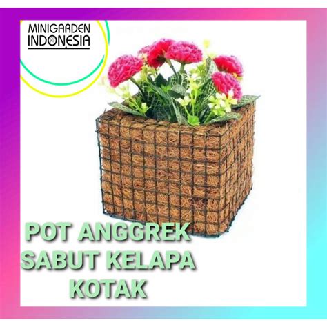 Jual Pot Anggrek Sabut Kelapa Model Kotak Serabut Kelapa Pot Tanaman