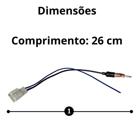 Chicote De Antena Compat Vel Honda New Civic Crv Fit City Quadrado