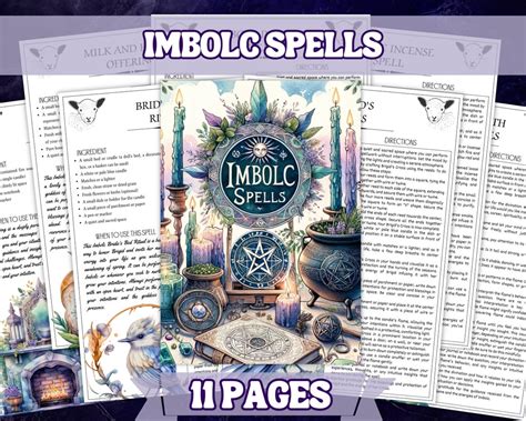 Imbolc Printable Spell Set Unique Spells For The Imbolc Season A