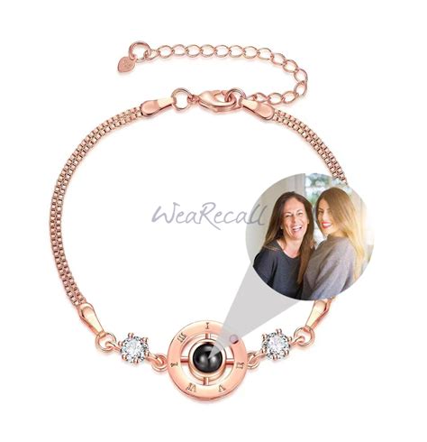 Projector Custom Personalized Circle Photo Bracelet