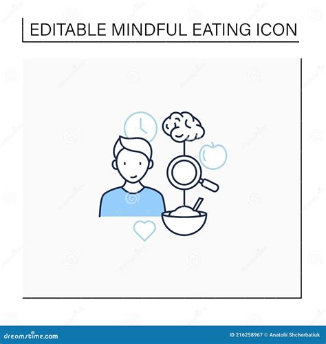 Mindful Eating Cartoon Vector 207466215