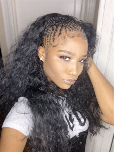 How To Do Feed In Braids With A Quick Weave Or Sew In Curly Human Hair