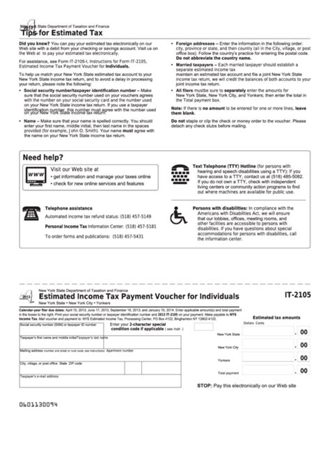 Fillable Form It Estimated Income Tax Payment Voucher For