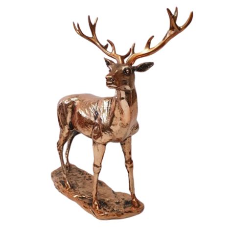 Copper And Resin Red Deer Stag Tware And Engravers