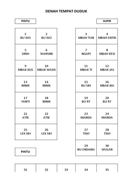Denah Tempat Duduk Bis Pdf