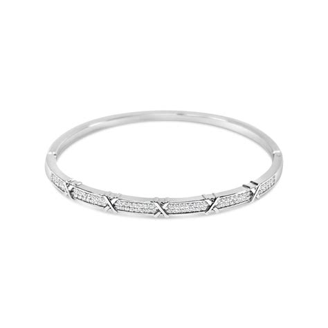 Accessories By Park Lane Rhodium Plated Cubic Zirconia Bangle