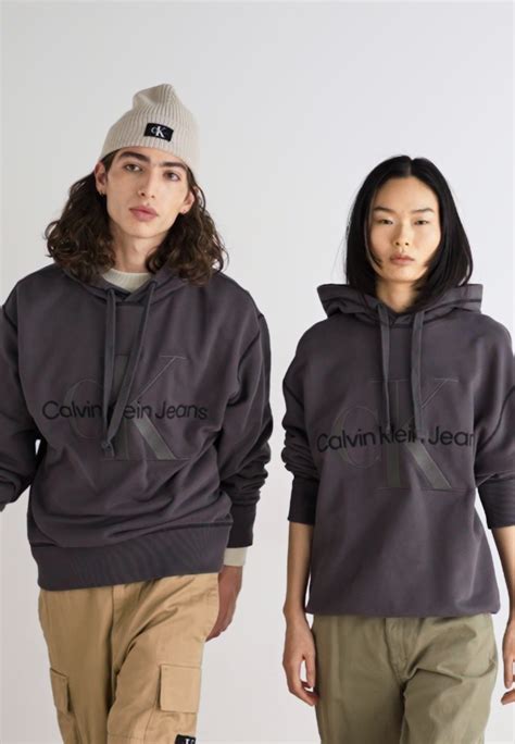 Calvin Klein Jeans Wash Monologo Hoodie Unisex Sudadera Washed